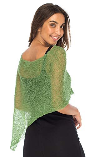 Back From Bali Women's Sheer Poncho Shrug Lightweight Shrug Pullover Sweater