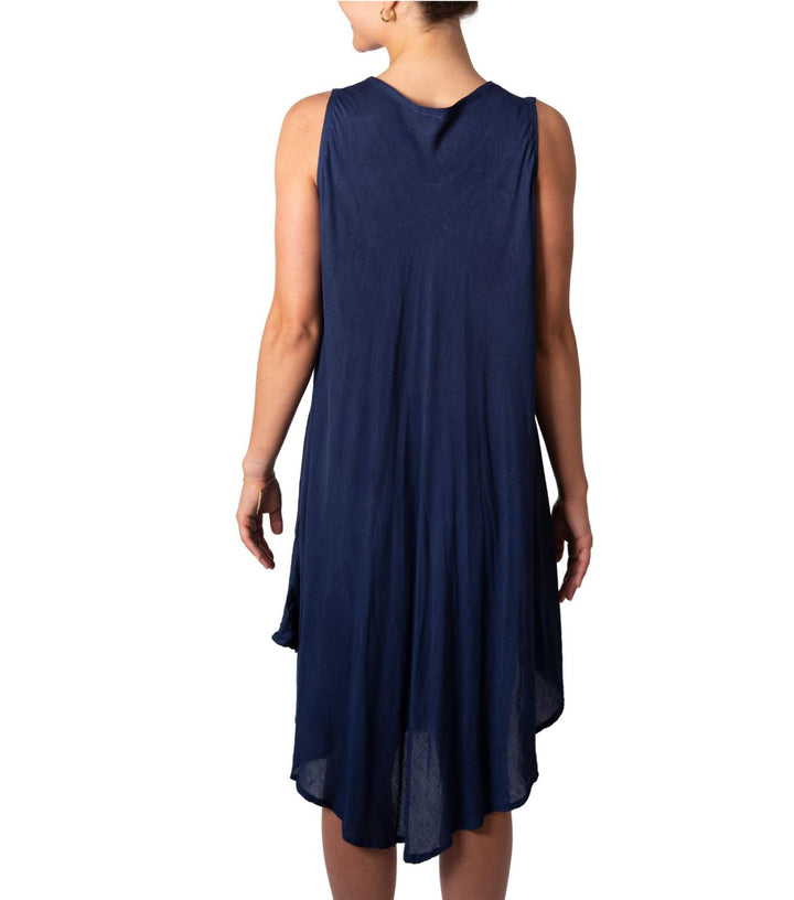 Sleeveless Embroidered Summer Sundress Cover Up