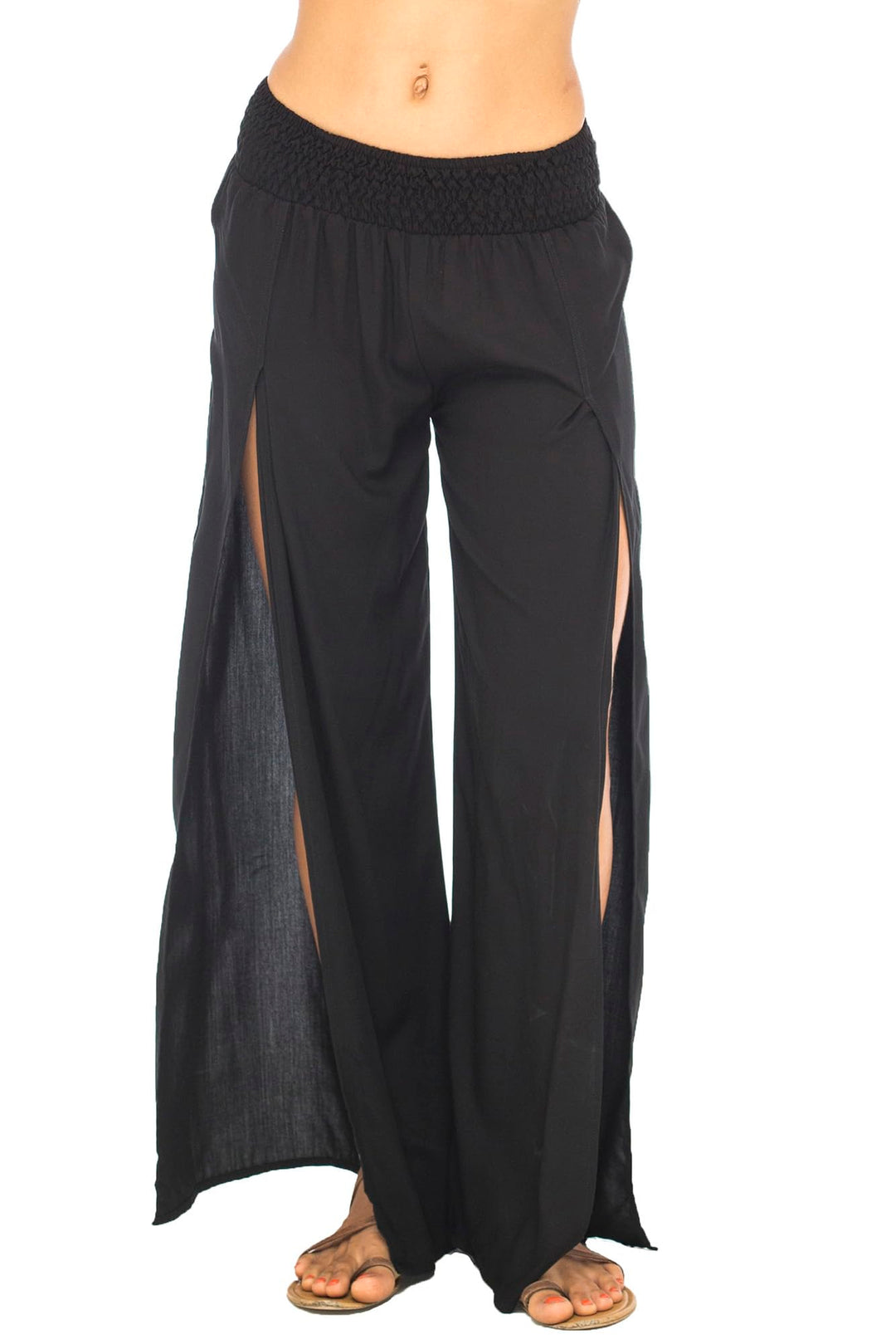 Wide Leg Palazzo Pants with Slit