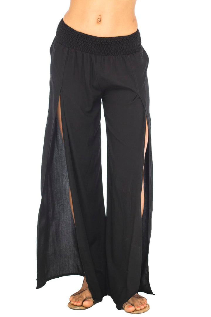 Wide Leg Palazzo Pants with Slit