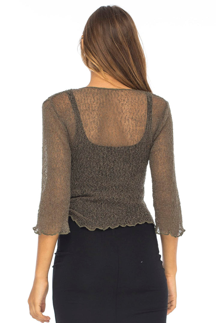 Classic Sheer Shrug Knit Cardigan