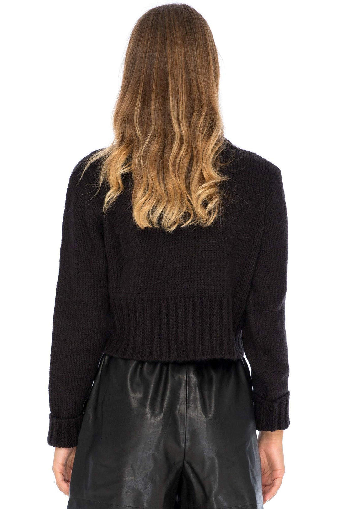 Back From Bali Womens Button Down Cropped Cardigan Sweater Long Sleeve V Neck Knit Shrug Bolero
