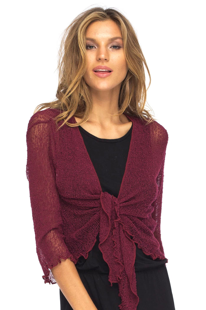 Classic Sheer Shrug Knit Cardigan