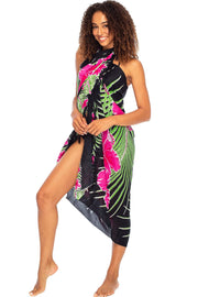 Womens Sarong Wrap Hawaiian Pareo Tropical Rayon Beach Cover Up