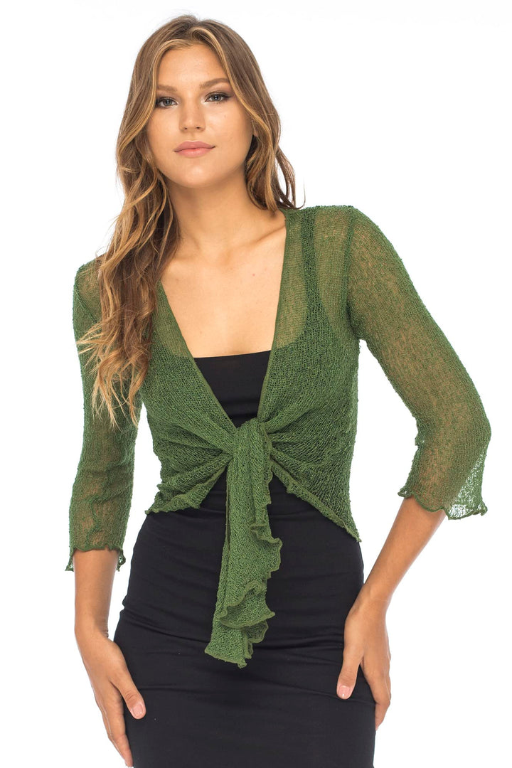 Classic Sheer Shrug Knit Cardigan