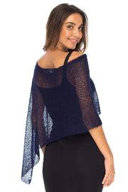 Back From Bali Women's Sheer Poncho Shrug Lightweight Shrug Pullover Sweater