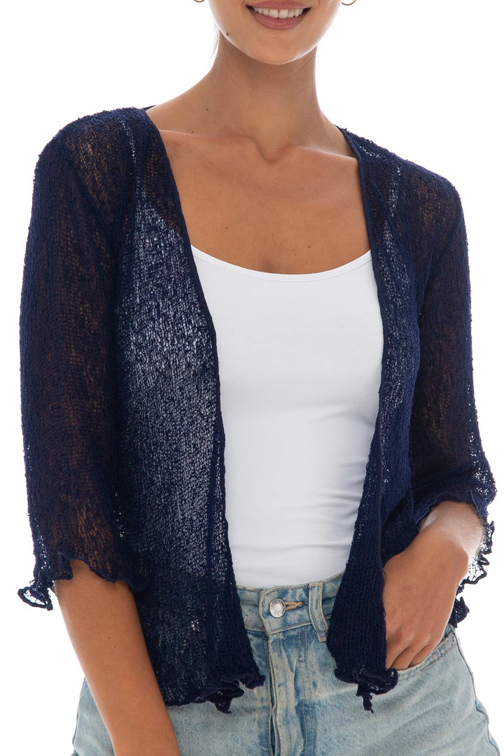 Classic Sheer Shrug Knit Cardigan
