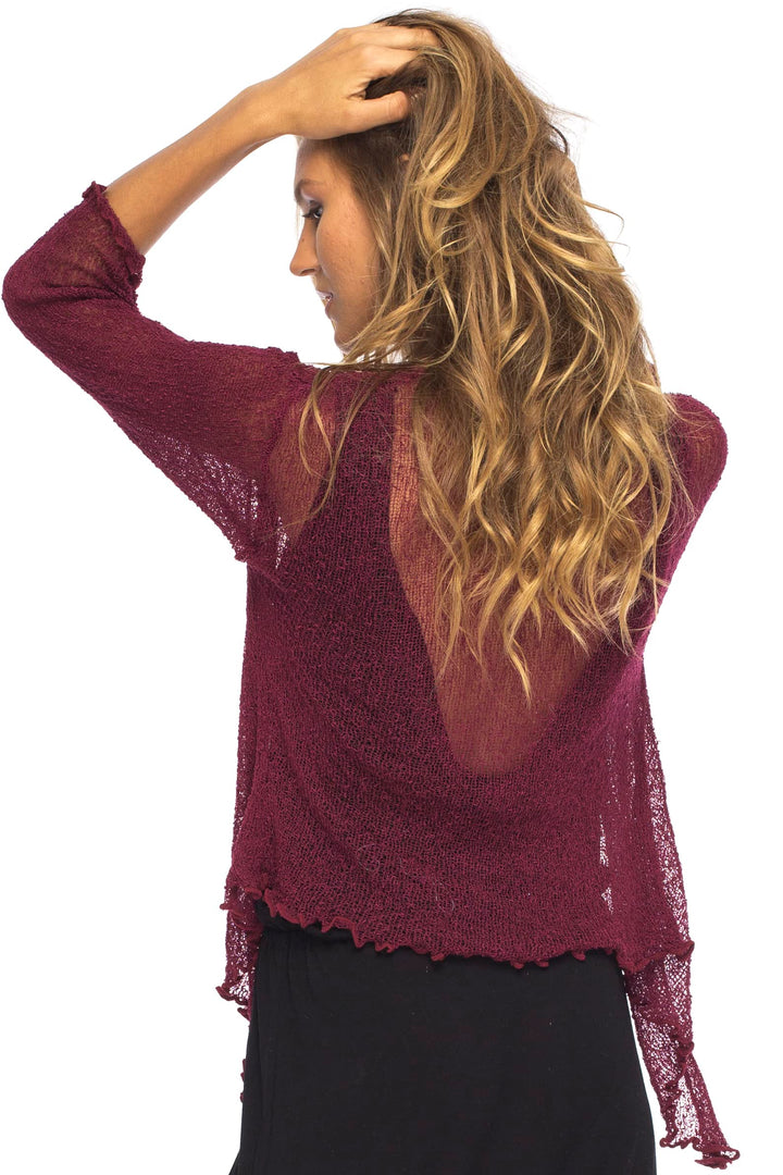 Classic Sheer Shrug Knit Cardigan