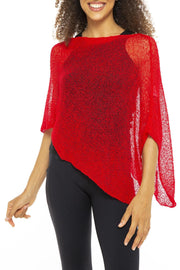 Back From Bali Women's Sheer Poncho Shrug Lightweight Shrug Pullover Sweater