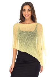 Back From Bali Women's Sheer Poncho Shrug Lightweight Shrug Pullover Sweater