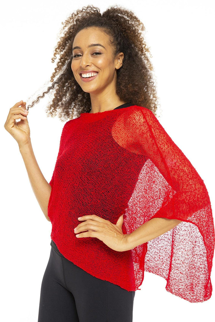 Back From Bali Women's Sheer Poncho Shrug Lightweight Shrug Pullover Sweater