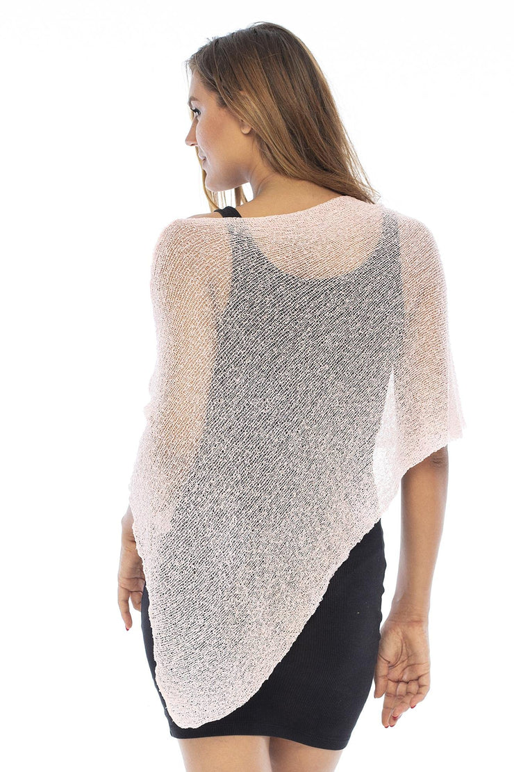 Back From Bali Women's Sheer Poncho Shrug Lightweight Shrug Pullover Sweater