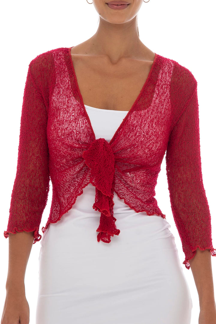 Classic Sheer Shrug Knit Cardigan