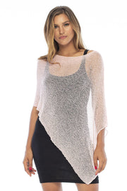 Back From Bali Women's Sheer Poncho Shrug Lightweight Shrug Pullover Sweater