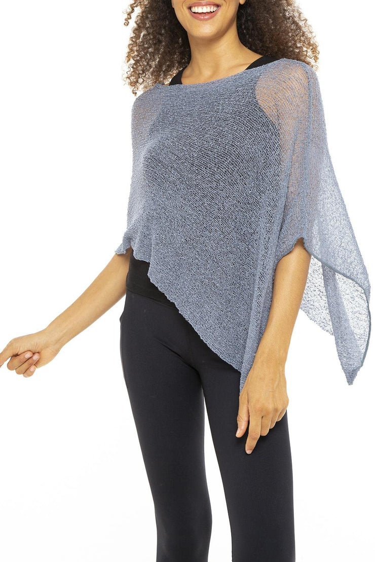 Back From Bali Women's Sheer Poncho Shrug Lightweight Shrug Pullover Sweater