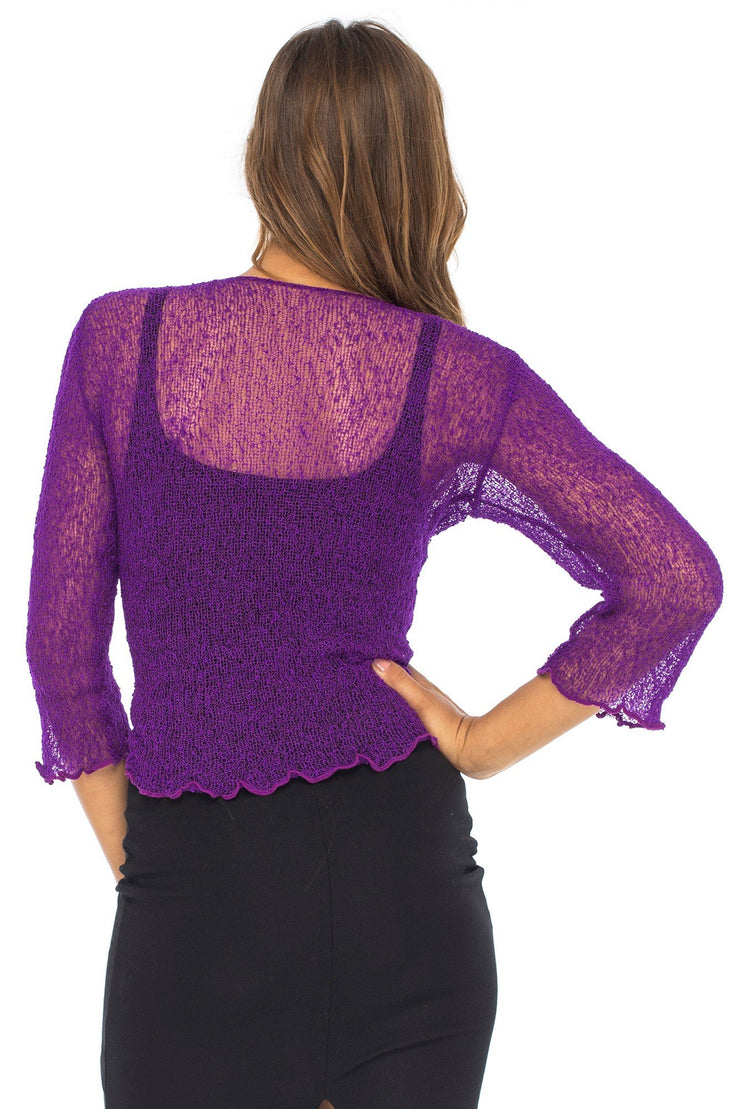 Women's Classic Sheer Shrug Lite Cardigan