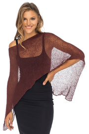 Back From Bali Women's Sheer Poncho Shrug Lightweight Shrug Pullover Sweater