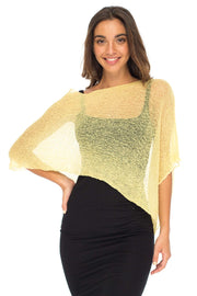 Back From Bali Women's Sheer Poncho Shrug Lightweight Shrug Pullover Sweater