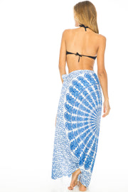 Back From Bali Womens Sarong Beach Swimsuit Bikini Cover up Wrap Peacock & Clip