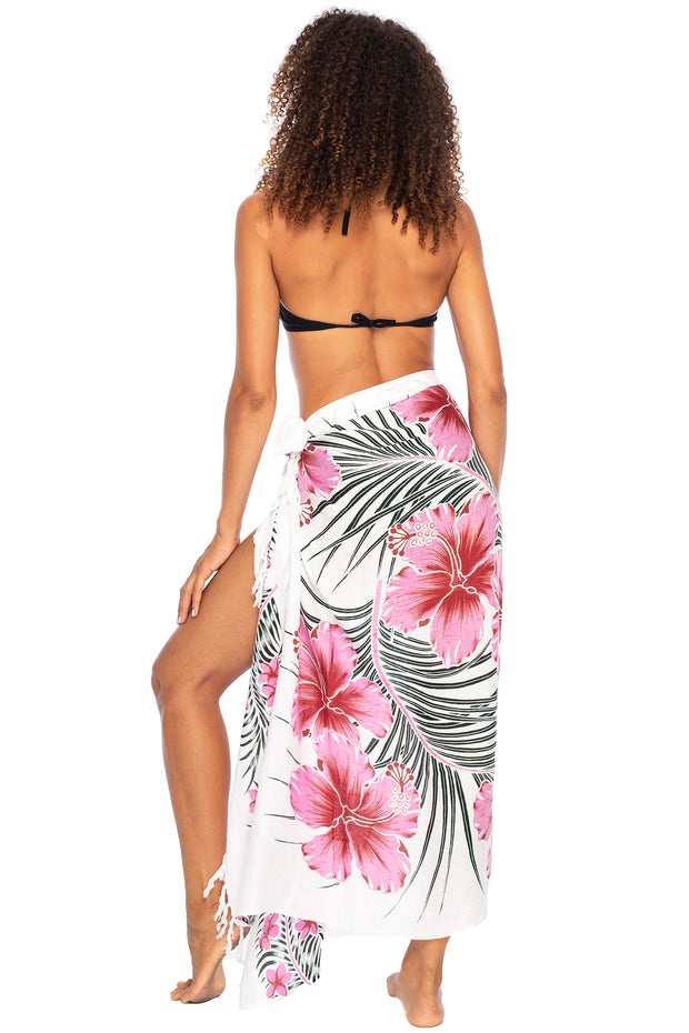 Womens Sarong Wrap Hawaiian Pareo Tropical Rayon Beach Cover Up