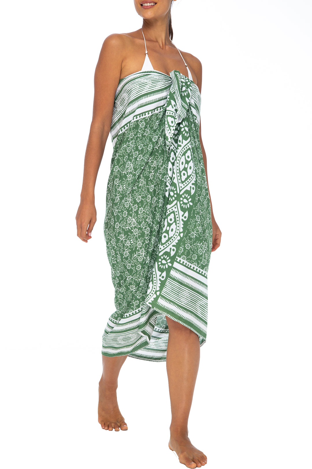 Sarong Beach Dress Wrap with Easy Built-in Ties – Back from Bali Sarong Beach Dress Wrap with Easy Built-in Ties – Back from Bali