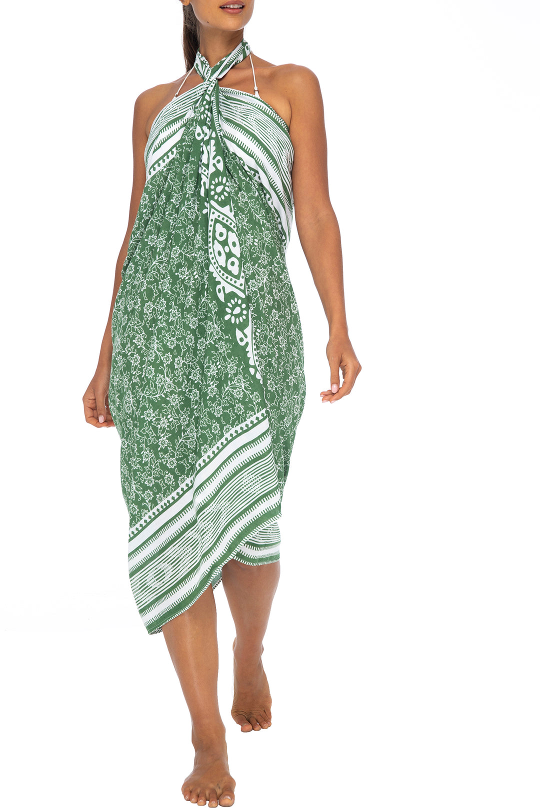 Sarong Beach Dress Wrap with Easy Built-in Ties Sarong Beach Dress Wrap with Easy Built-in Ties