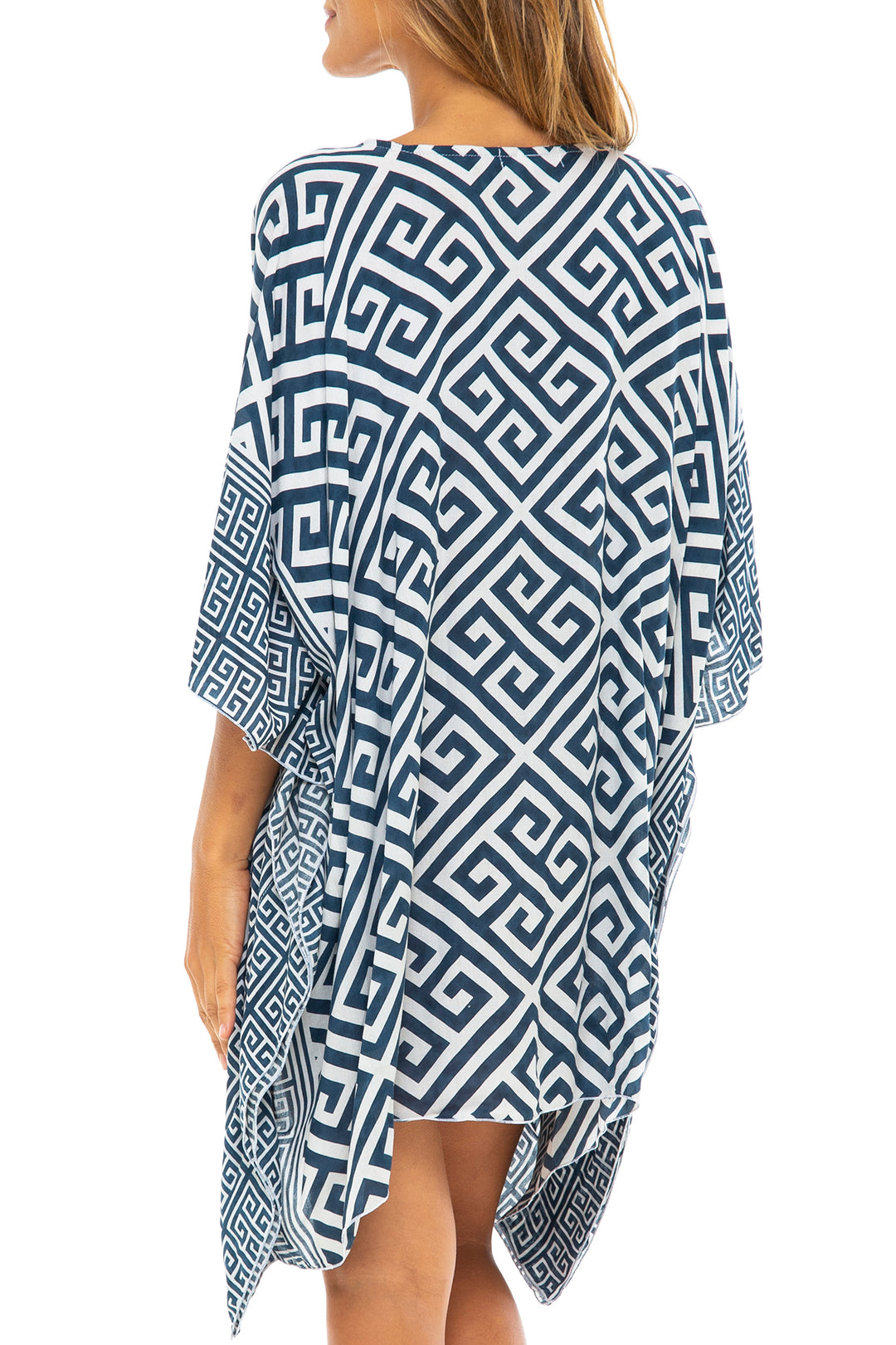 Short Loose Print Cover Up Caftan