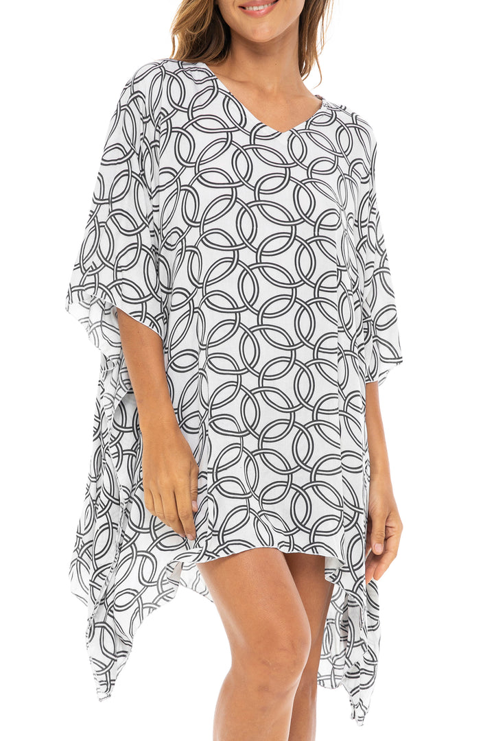 Short Loose Print Cover Up Caftan