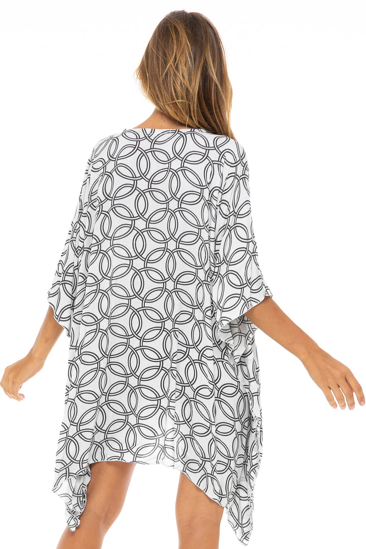 Short Loose Print Cover Up Caftan
