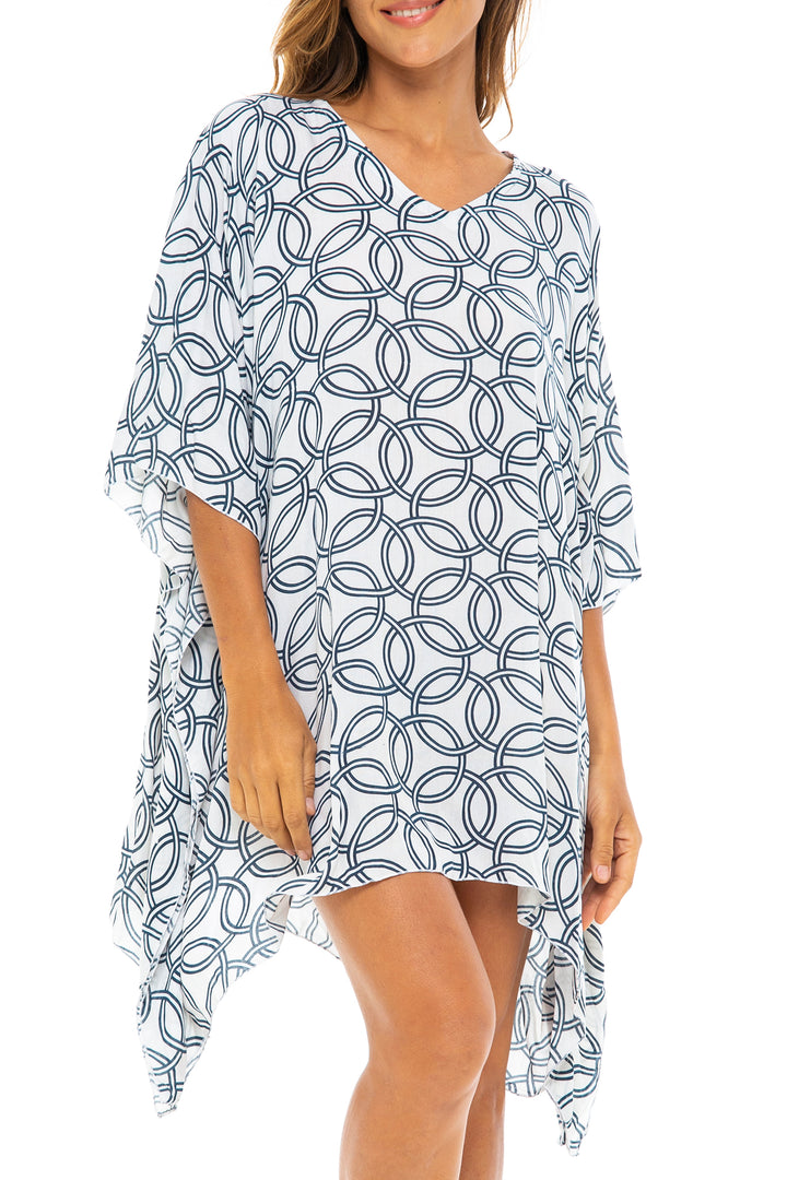 Short Loose Print Cover Up Caftan