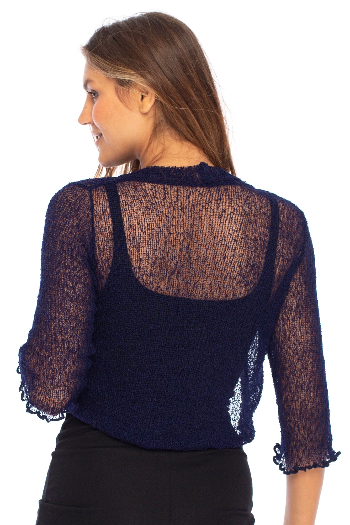 Sheer Cropped Bolero Jacket Shrug Back from Bali