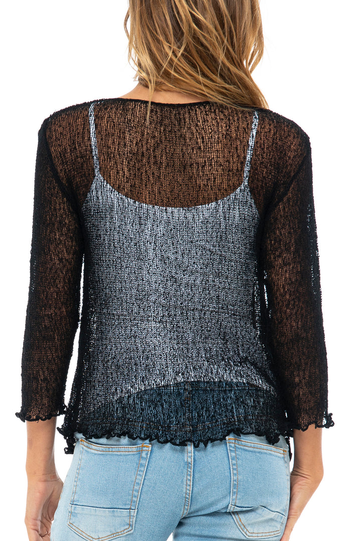 Classic Sheer Shrug Knit Cardigan