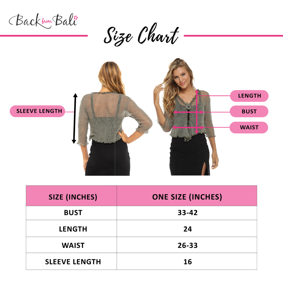 Lightweight Sheer Ruffle Shrug Cardigan