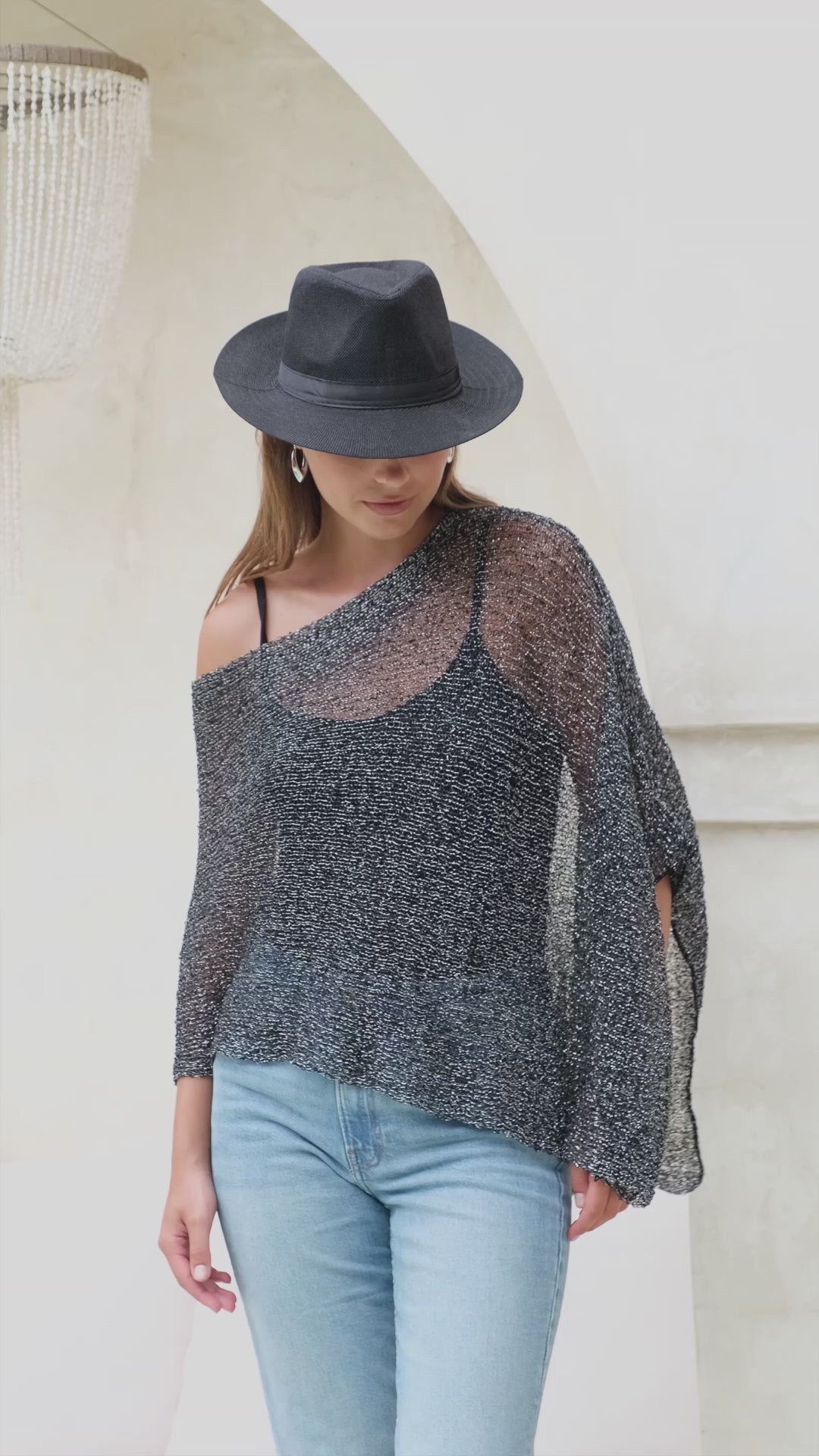 Sheer Poncho Bolero Pullover Shrug
