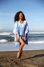 Back From Bali Womens Loose Short Beach Dress Swimsuit Cover Up Caftan
