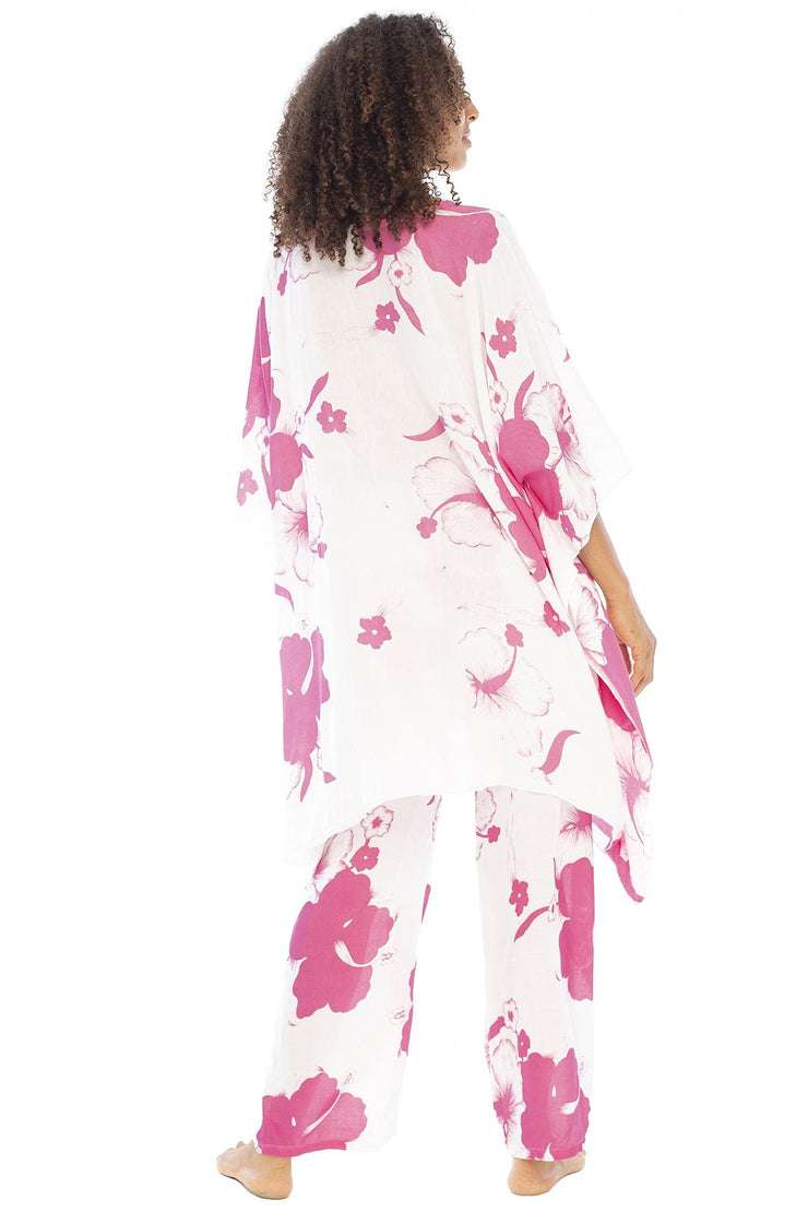 Back from Bali Womens Loungewear Set 2 Piece Soft Flowy Boho Pajama Lounge Set with Poncho Tunic and Pants Outfit