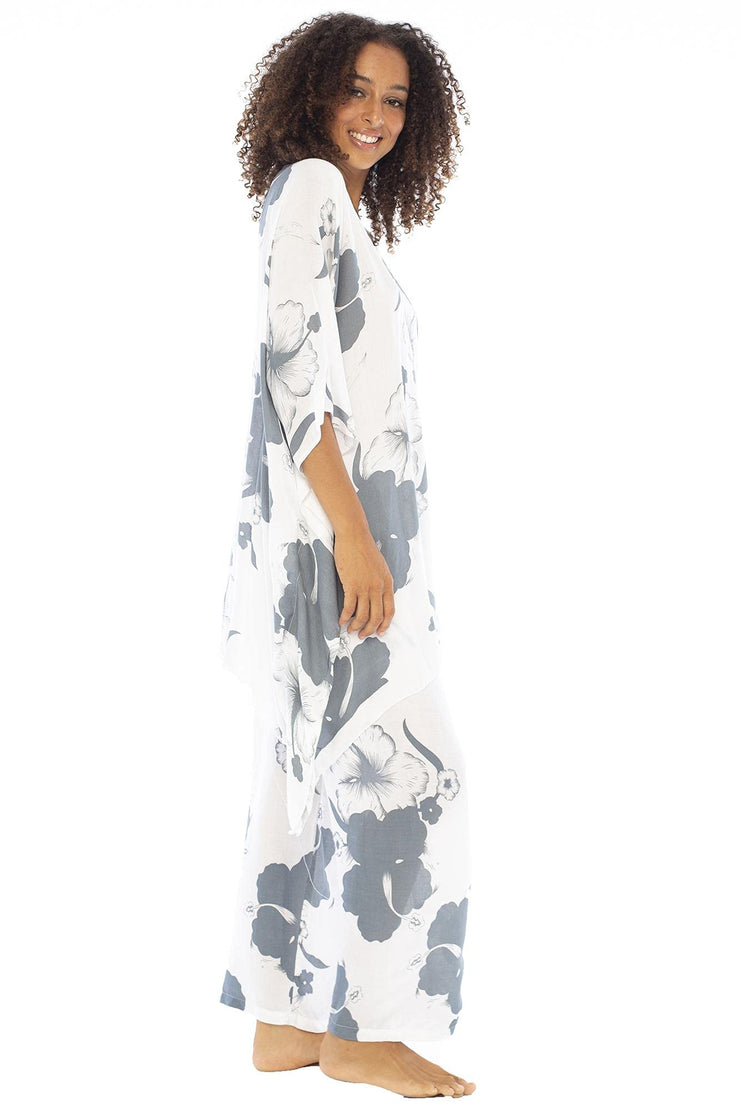 Back from Bali Womens Loungewear Set 2 Piece Soft Flowy Boho Pajama Lounge Set with Poncho Tunic and Pants Outfit