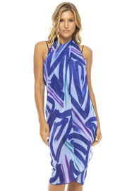 Womens Chiffon Sarong Wrap Skirt Swimsuit Cover Up Sheer Boho Print Beach Bikini Pareo