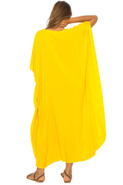 Womens Beach Cover Up Maxi, Kaftan Love Tree Beach Dress Swimsuit Cover Up