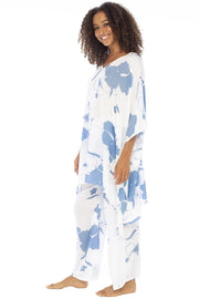 Back from Bali Womens Loungewear Set 2 Piece Soft Flowy Boho Pajama Lounge Set with Poncho Tunic and Pants Outfit