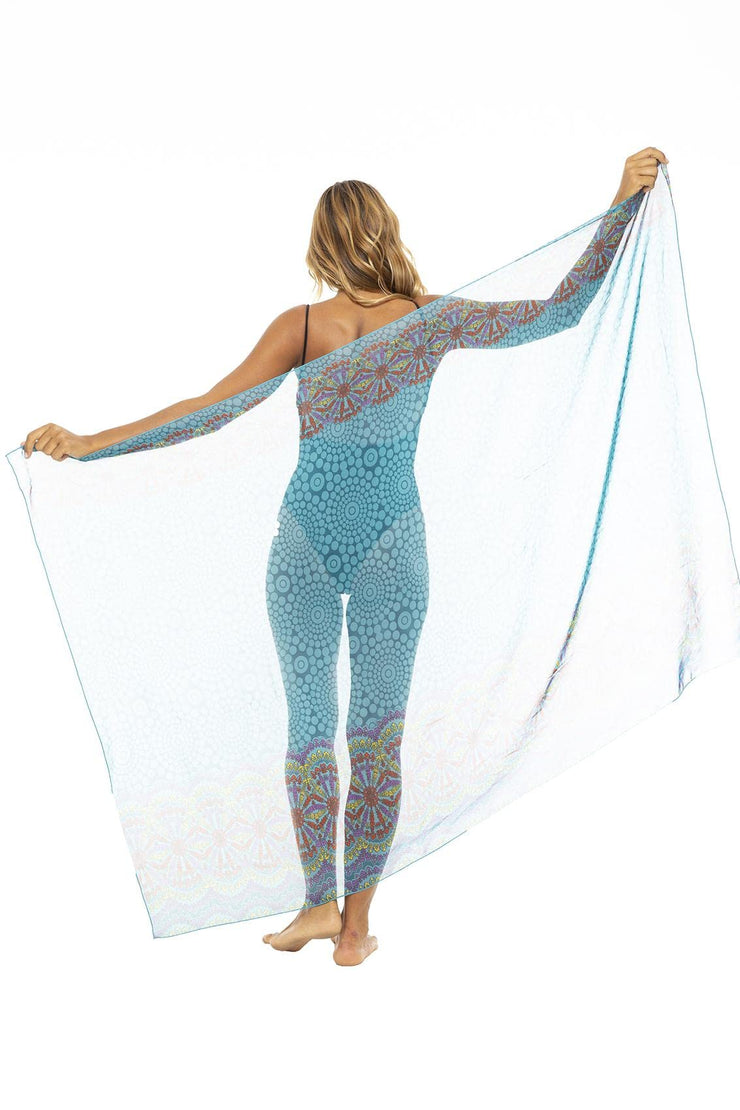 Womens Chiffon Sarong Wrap Skirt Swimsuit Cover Up Sheer Boho Print Beach Bikini Pareo