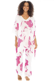 Back from Bali Womens Loungewear Set 2 Piece Soft Flowy Boho Pajama Lounge Set with Poncho Tunic and Pants Outfit