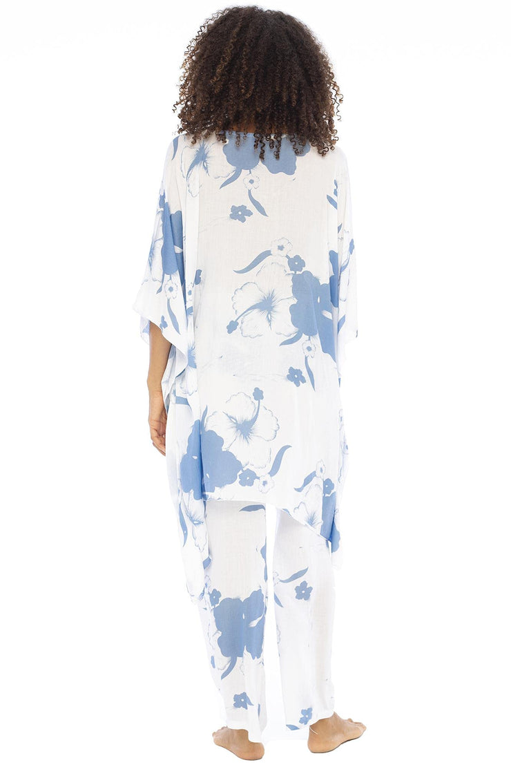 Back from Bali Womens Loungewear Set 2 Piece Soft Flowy Boho Pajama Lounge Set with Poncho Tunic and Pants Outfit