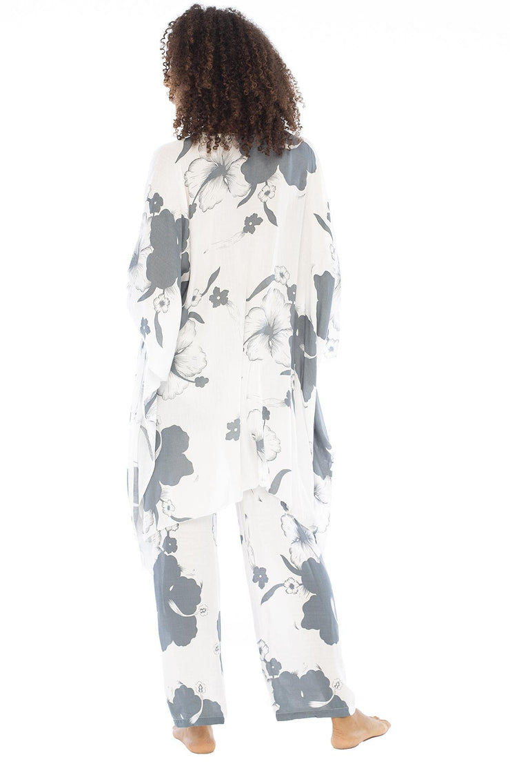 Back from Bali Womens Loungewear Set 2 Piece Soft Flowy Boho Pajama Lounge Set with Poncho Tunic and Pants Outfit