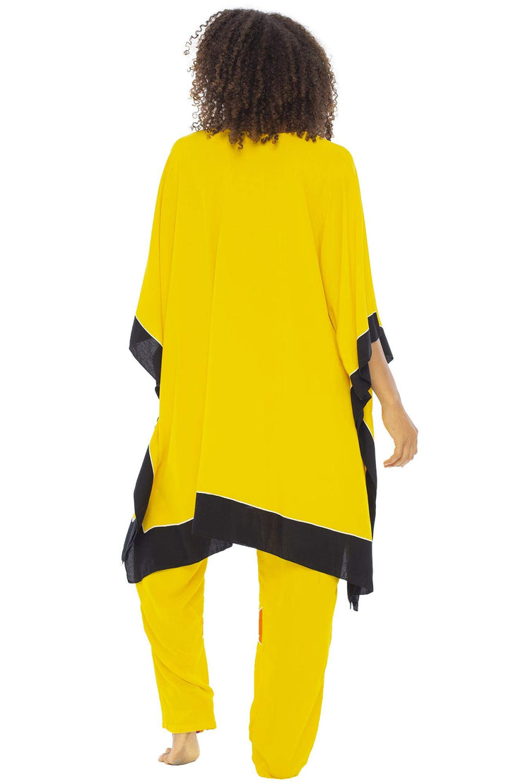 Back from Bali Womens Loungewear Set Loose Boho Poncho Tunic and Pants 2 Piece