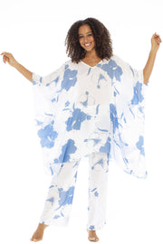 Back from Bali Womens Loungewear Set 2 Piece Soft Flowy Boho Pajama Lounge Set with Poncho Tunic and Pants Outfit