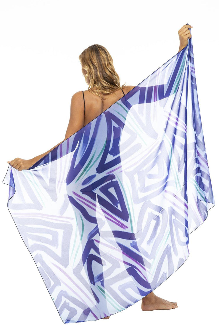 Womens Chiffon Sarong Wrap Skirt Swimsuit Cover Up Sheer Boho Print Beach Bikini Pareo
