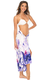 Womens Sarong Beach Bikini Swimsuit Cover Up Wrap Skirt with Coconut Clip