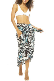 Womens Chiffon Sarong Wrap Skirt Swimsuit Cover Up Sheer Boho Print Beach Bikini Pareo