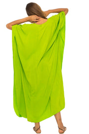 Womens Beach Cover Up Maxi, Kaftan Love Tree Beach Dress Swimsuit Cover Up